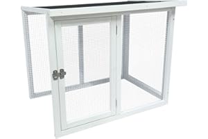 RUNSHED Running Cage for Rabbit Hutch Large Running Cage for Bunny Cage Suitable for Guinea Pig Chicken Squirrel (31.3" L x 22.5" W x 25.5" H)