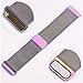 hooroor for Fitbit Versa Bands Women Men Small Large, Milanese Loop Stainless Steel Metal Sport Replacement Bracelet Strap with Magnet Lock Wristbands for Fitbit Versa Smart Watch (Colorful, Small)