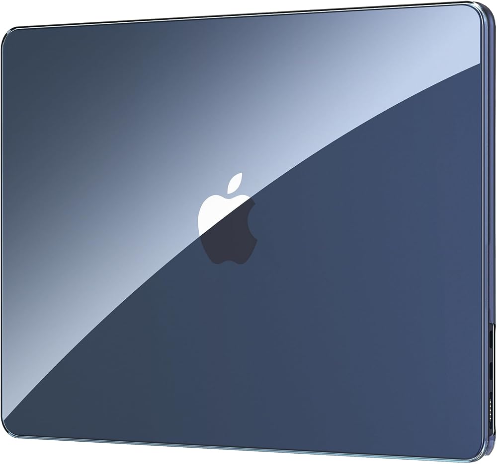 EooCoo MacBook Air 13 Case 2022-2026 Transparent Midnight Blue A3449 A3240