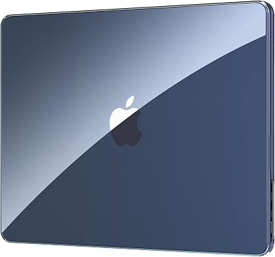 EooCoo MacBook Air 13 Case 2022-2026 Transparent Midnight Blue A3449 A3240