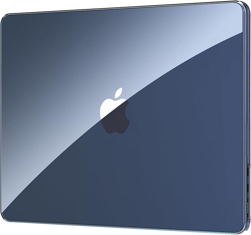 EooCoo MacBook Air 13 Case 2022-2026 Transparent Midnight Blue A3449 A3240