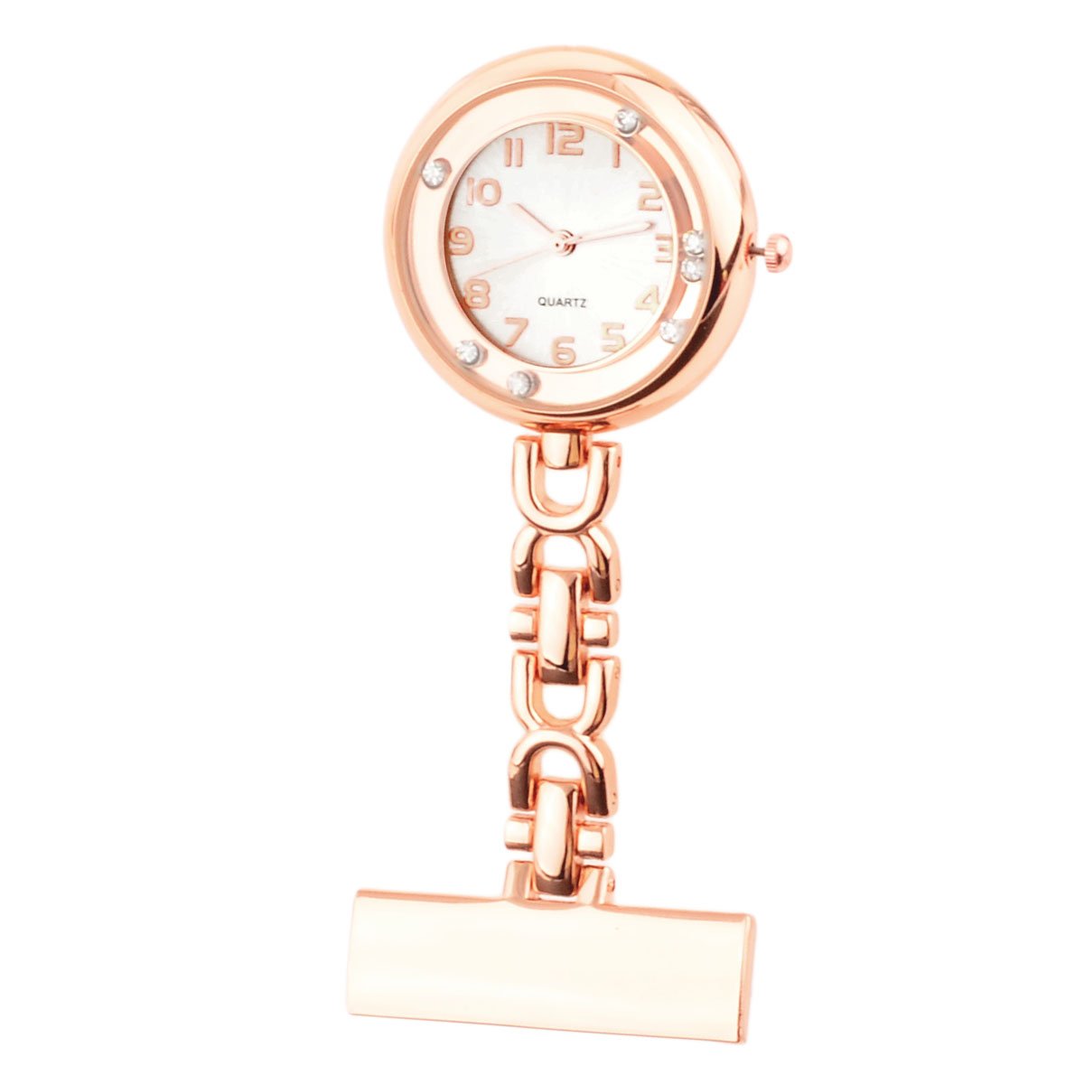 MODIWEN Nurse Alloy Case Women Watches with Rolling Bead Rhinestones Bezel Doctor Hanging Watch