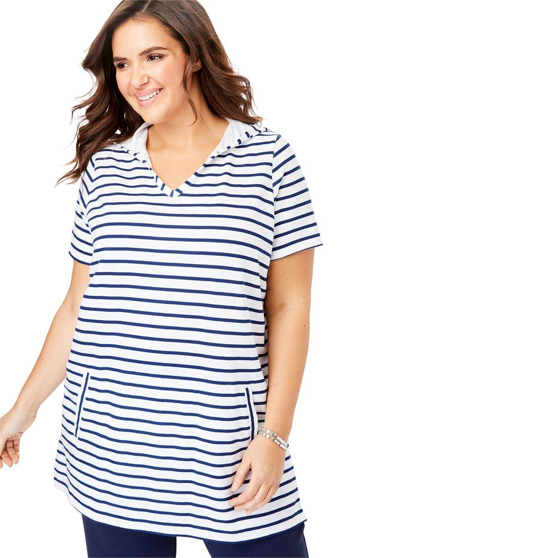 short sleeve hoodie womens plus size