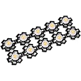 uxcell 280-350mA 1W LED Chip Bulb COB Light Beads Warm White Super Bright High Power for Floodlight 10pcs