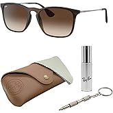 Ray-Ban RB4187 CHRIS Square Sunglasses with Official RAYBAN Eyewear Kit