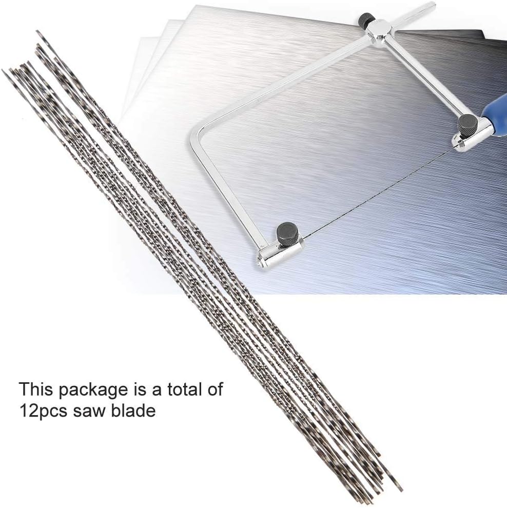 12 Pieces Scroll Saw Blades with Spiral Teeth for Wood Metal Plastic Cutting Sawing Carve Fits Most of Major Saw Brands etc. (2#) - Image 3