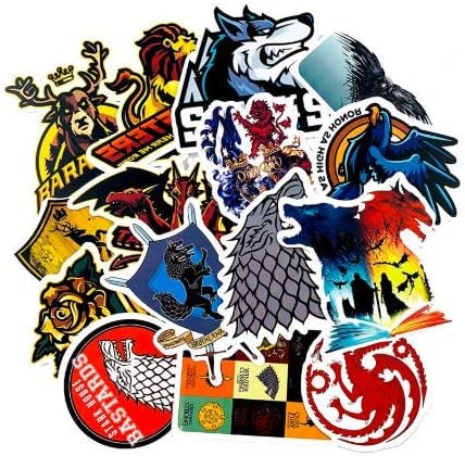 50Pcs Thrones Graffiti Sticker for Motorcycle Refrigerator Bike Skateboard Guitar Laptop Toy
