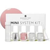 Dazzle Dry Mini Kit &ndash; Less is Mauve &ndash; 4 Step System (5 Piece Kit) | A Light Blushing Mauve &middot; Full Coverage &middot; Cream Finish &middot; Quick-Dry &middot; 5 Manicures
