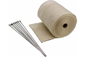 JC Performance Products USA Exhaust Pipe Wrap, Heat Shield Tape in: Fiberglass, Basalt (Titanium), Vermiculite or Foil Faced.