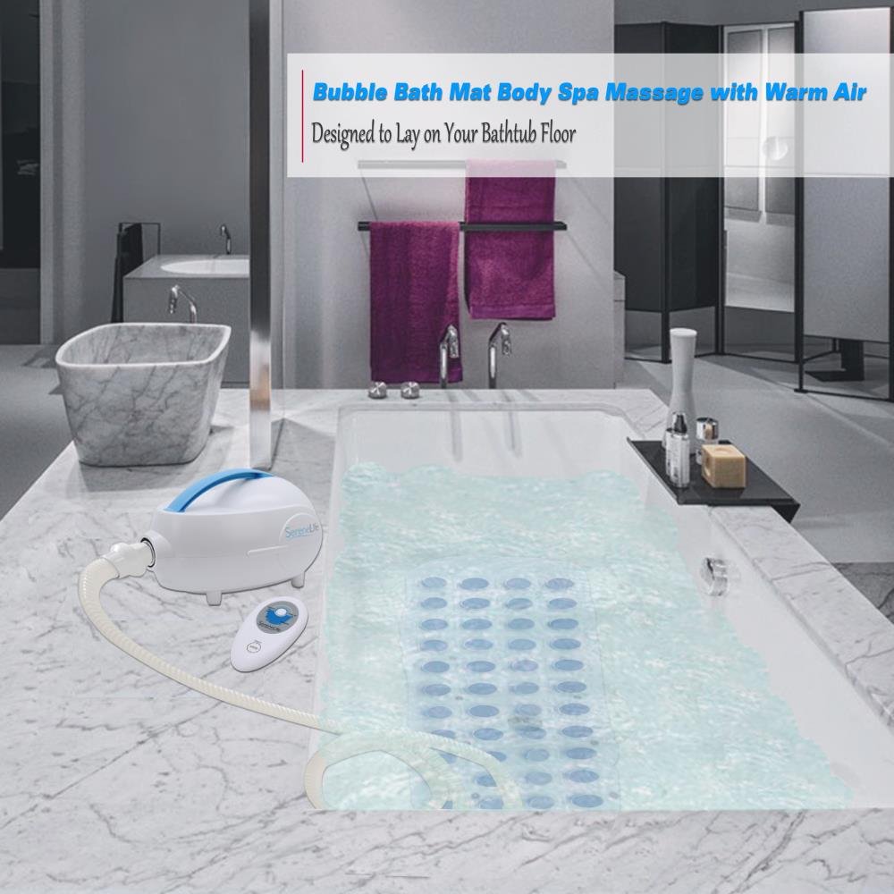 SereneLife Bubble Bath Tub Mat Massage Jacuzzi Thermal Spa Waterproof Non Slip Mat Tub Spa