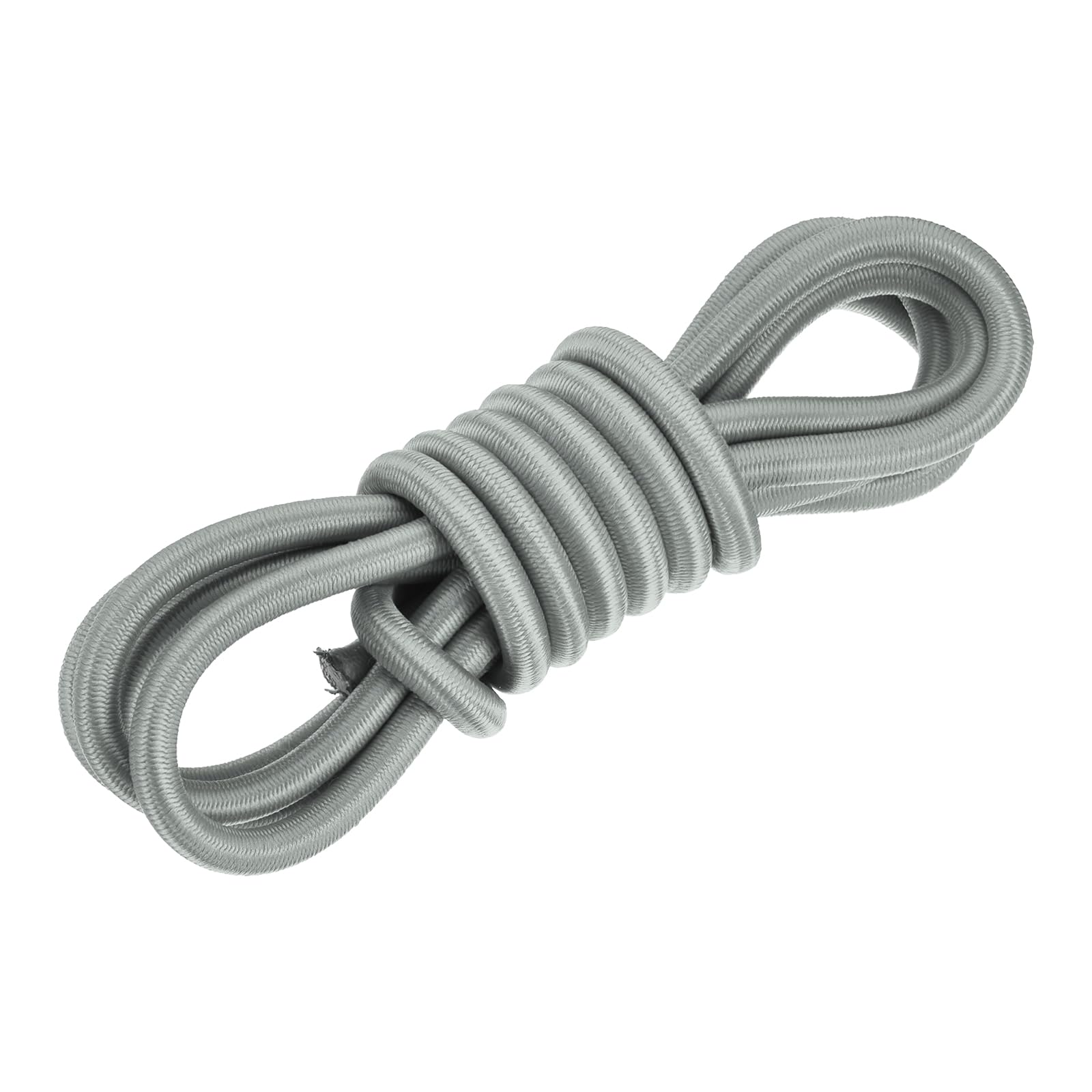 DMiotech 10mm Shock Cord, 3 M Grey Bungee Cord Tent Pole Shock Cord Round Elastic Kayak Rope Stretch String Marine Grade Heavy Polyester for DIY Projects Tie Downs