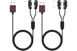 Xininyia Compatible for GenXenon, QxzPower, GetdSmart Glasses Charger for,2-Pack [Model A+Model B,Only One Fit] Magnetic Charging Cable Replacement Cord