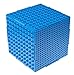 THE CUBE - Brick Building Set and Storage Container - 6 Interconnecting Double Sided Large and Small Peg Plates - 6.5