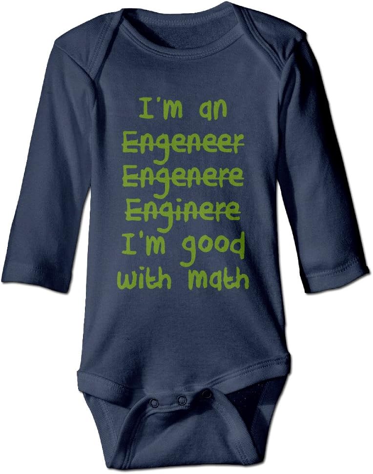 I Am Good With Math Baby Long Sleeve Bodysuits Romper