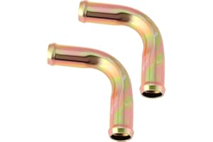 Briny River 2pcs 90° Elbow Heater Hose Connector Adapter Coolant Fitting for Automotive Systems, 5/8" x 5/8" in 16mm x 16mm