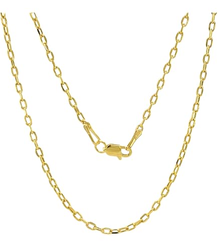 Amazon.com: JEWELHEART 14K Real Yellow Gold Hammered Mariner Chain