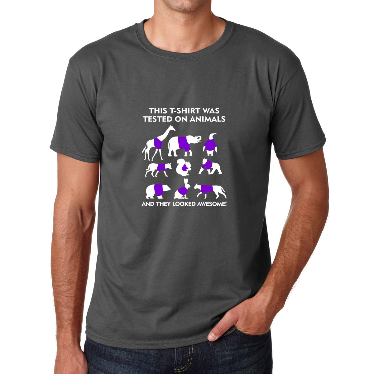 This T Shirt Was Tested On Animals They Looked Awesome Funny Animal