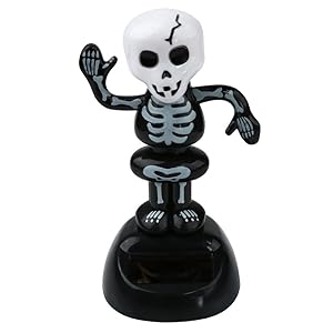 IuhanSolar Powered Ghost Bobble Head Toy Halloween, Kids Adults Halloween Solar Powered Dancing Ghost Swinging Animated Bobble Dancer Toy Car Decor (B)