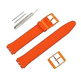 MMBAY Rubber 16MM Ultra-Thin Orange Watch Strap