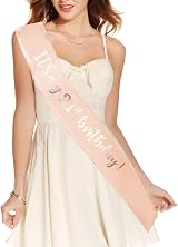 HOWAF Rose Gold 21st Birthday Sash Girls Women One Size Satin Party Decor view 6