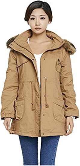 Amazon Lisa Pulster モッズコート レディース 裏ボア ファー フード付き 中綿キルティング ミリタリーコート 防寒着 大きいサイズ コート ジャケット 通販