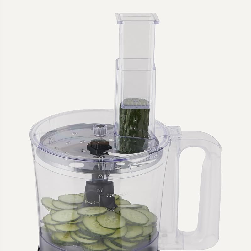 Robot culinaire et fouet à 2 vitesses, bol de 2,4 litres et carafe de 1,5 litre, 800 W, noir