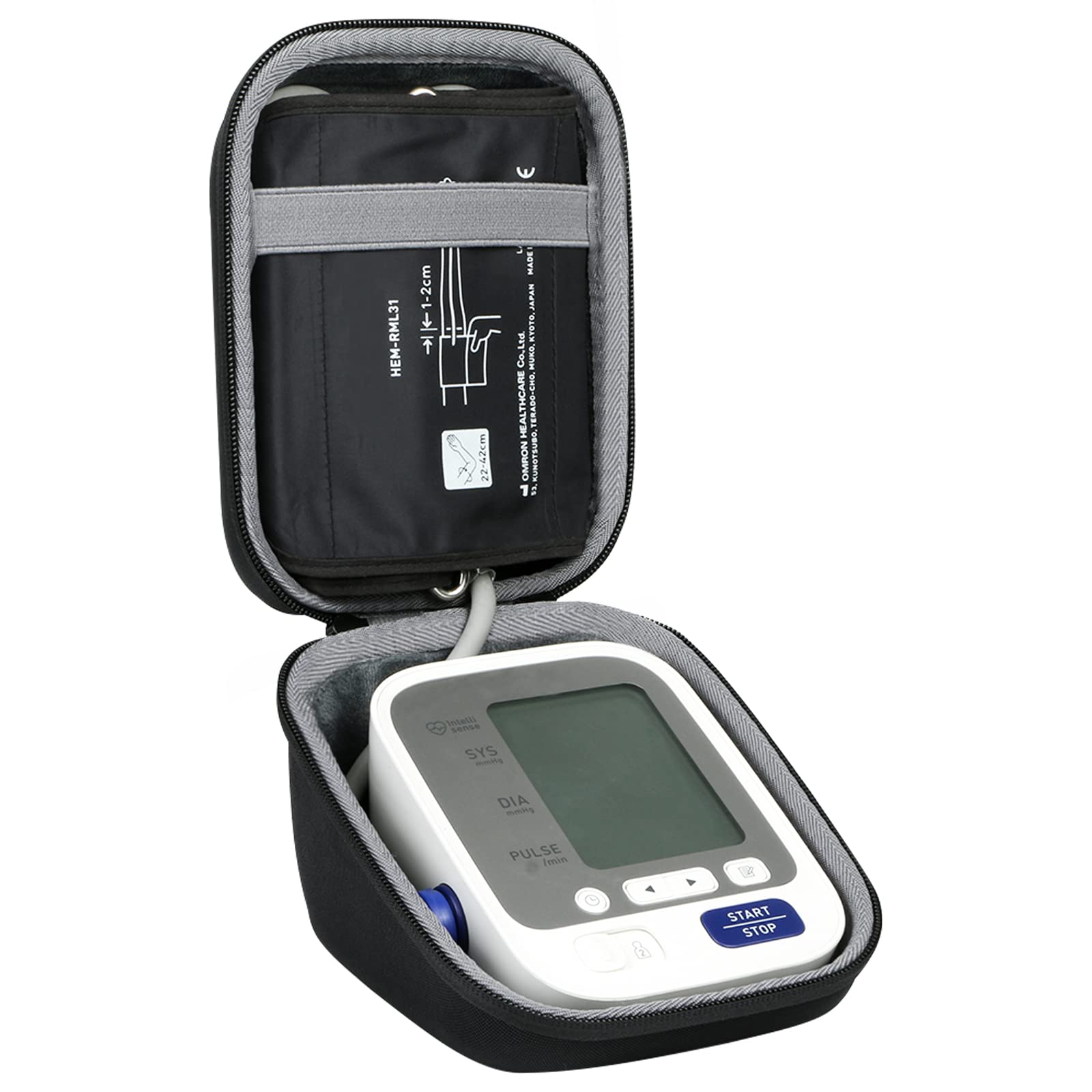 co2CREA Hard Storage Bag Carrying Case for Omron X2 M2 M3 /A&D BP Monitor Upper Arm Blood Pressure Monitor (Case Only, Without Blood Monitor in it