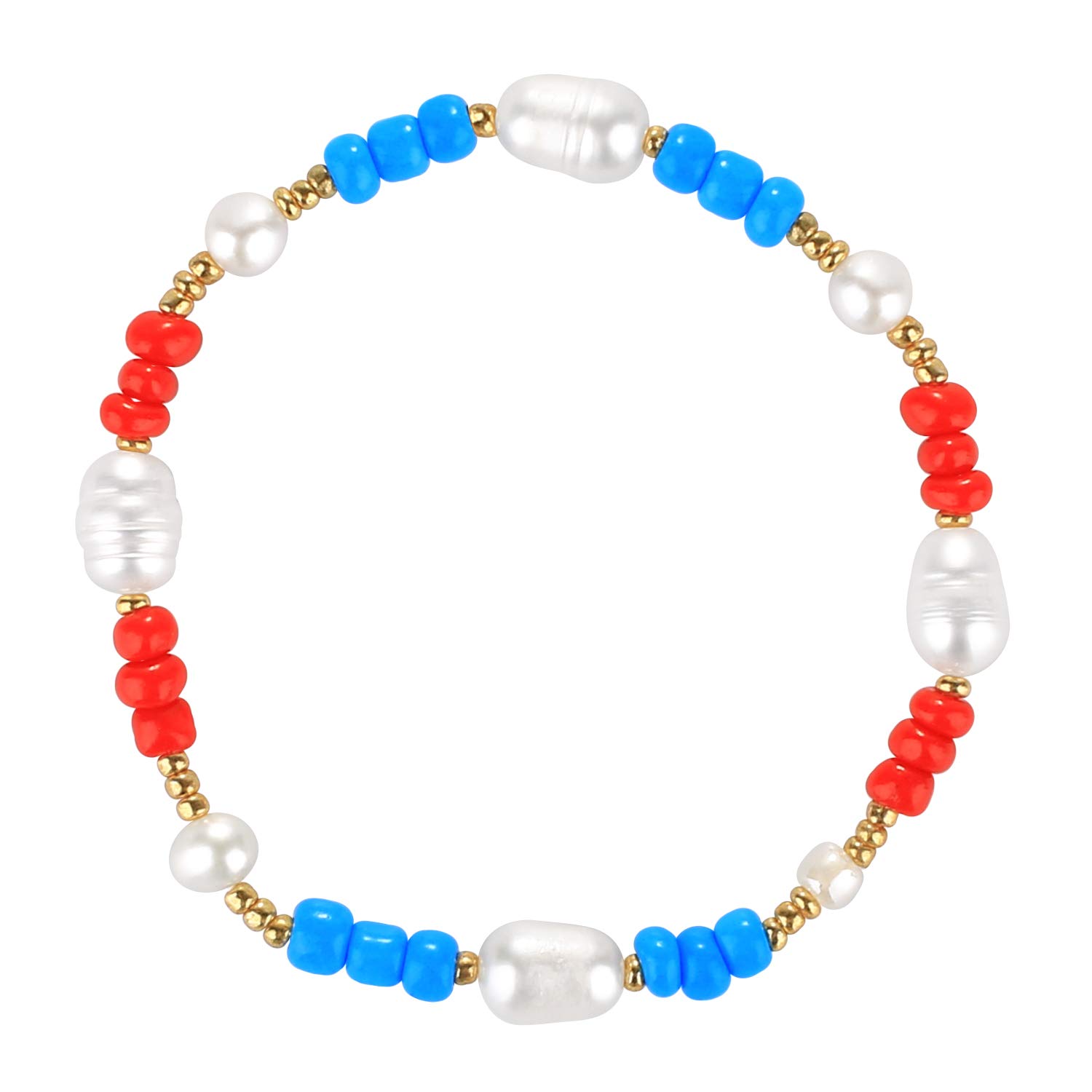 KELITCH Women Stretch Bracelets Pearl Beads Strand Bracelets New Jewelry