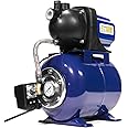 XtremepowerUS 1.6 HP Shallow Jet Water Well Pump with Tank Garden Sprinkler System, blue