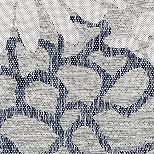 Sunnydaze Flourishing Fantasies Indoor/Outdoor Patio Area Rug 7x10 Foot