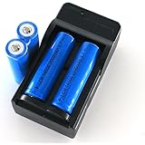 SmartLive Charger with 4 pcs pack 3.7V 14500 2000mah Rechargeable Lithium Battery