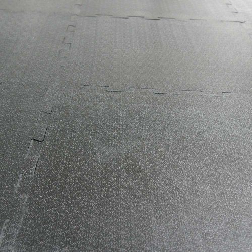 RubberCal "Armor Lock Interlocking Rubber Mat (4Pack), Black, 3/8 x