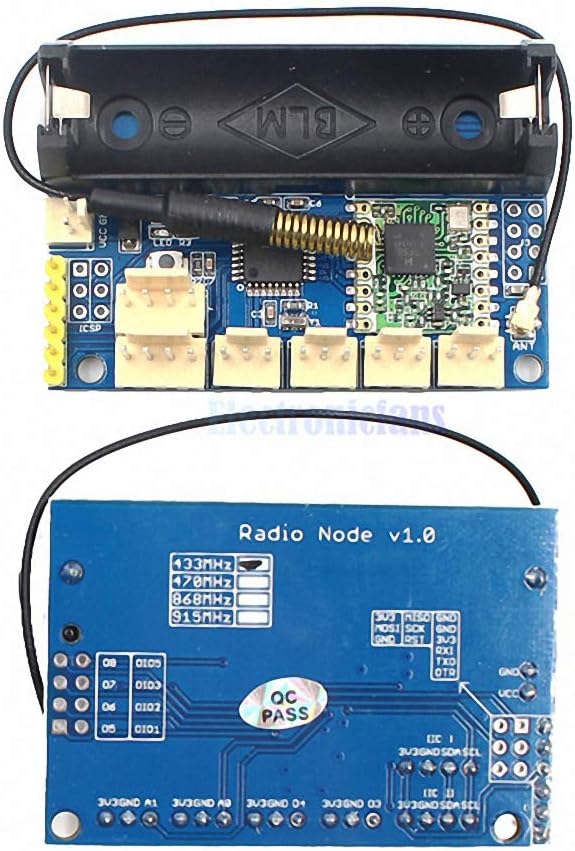 LoRa Radio Node V1.0 433MHz SX1278 2.4G IOT Wireless Module RFM98 for Arduino ATmega328P 3.7-12V UFL Antenna with SPI Interface
