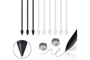 NWANTF Soft/Metal Nibs/Tips Replacement for Samsung Galaxy Tab S10+/S10 Ultra S9/S9FE+/S9 Ultra/S8/S8+/S8 Ultra/S7/S7 FE/S6/S6 Lite/S22/S23/S24 Ultra S Pen，Tips+Clip+Organizer