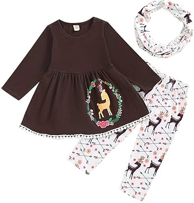 deer print baby girl clothes