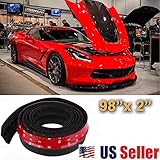 Sugo Racing JDM Black Front Bumper Lip Guard Protector Skid Plate Air Dam 2x98