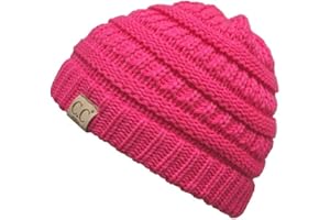 Funky Junque Kids Cozy Ribbed Beanie - Warm Winter Knit Cap for Toddlers