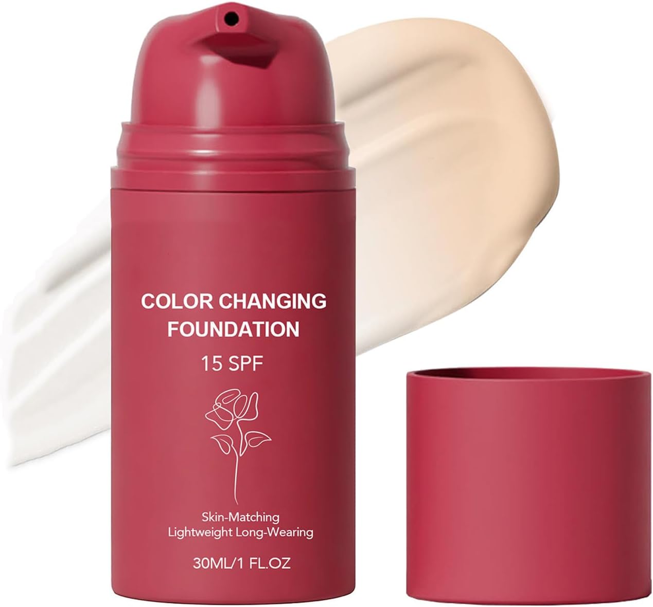 Foundation Korean, Color Changing Foundation, Flawless Color Changing Foundation Makeup Base Moisturizing Liquid, Natural Moisturizing Concealer, Sunscreen for All Skin Types (1PCS)
