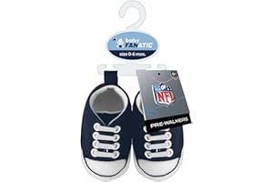 BABY FANATIC MasterPieces - NFL Baby Pre-Walkers Shoes, Officially Licensed San Francisco 49ers Football, High Top Sneakers, Soft Anti-Slip Soles, Boys and Girls, 0-6 Months