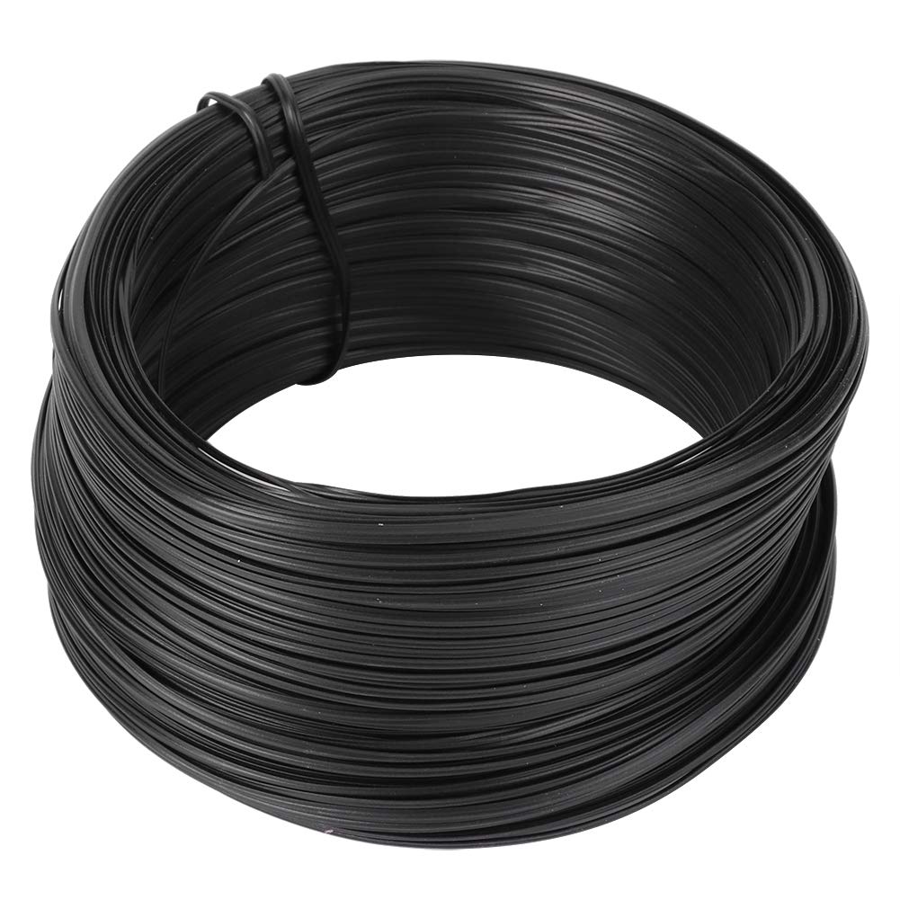 Garden Twist Ties 100m 0.55mm Galvanized Black Wire Plant Ties for Climbing Vines Soft Bendable Garden Support Ties for Plants and Grape Branches