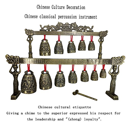 Chinese Antique Home Zinc Alloy Retro Style Bronze Bell Decoration Chinese Classical Percussion Instrument Etiquette Cultural Representation