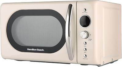 Hamilton Beach Retro 20L Microwave 700W Cream HB70H20C 8 Presets
