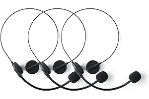 Yeetec Microphone Headset Fake Rock Star Headset Toy Headset Mic Costume Accessories Concert Headphone Makeup Props (1, Small)