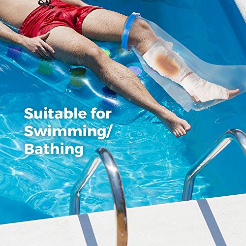 Adult Leg Cast Cover with Waterproof Seal Protection. Keep Casts