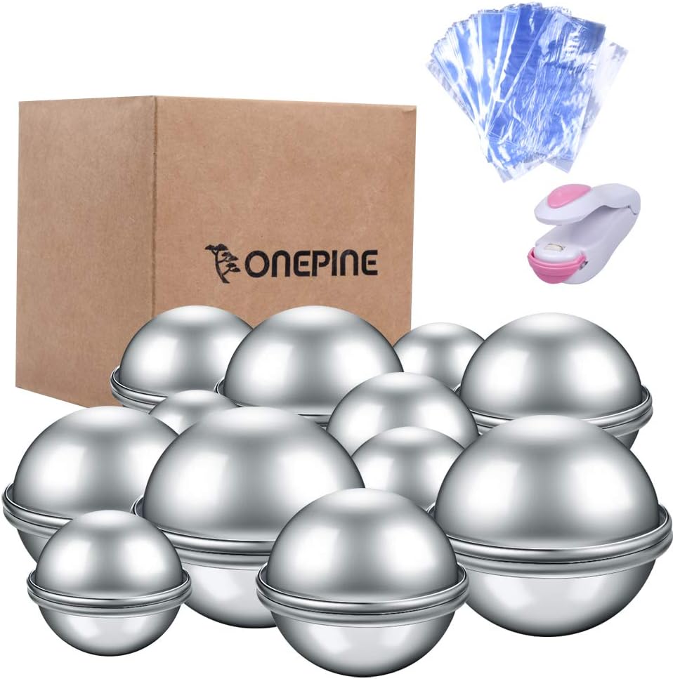 Amazon.de Onepine 24 Stücke 3 Größen Bath Bomb Molds Kit mit 1 Mini