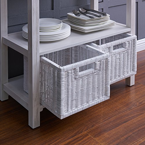 Furniture HotSpot Bakers Rack – White Stain - 30" W x 15" D x 64.5" H