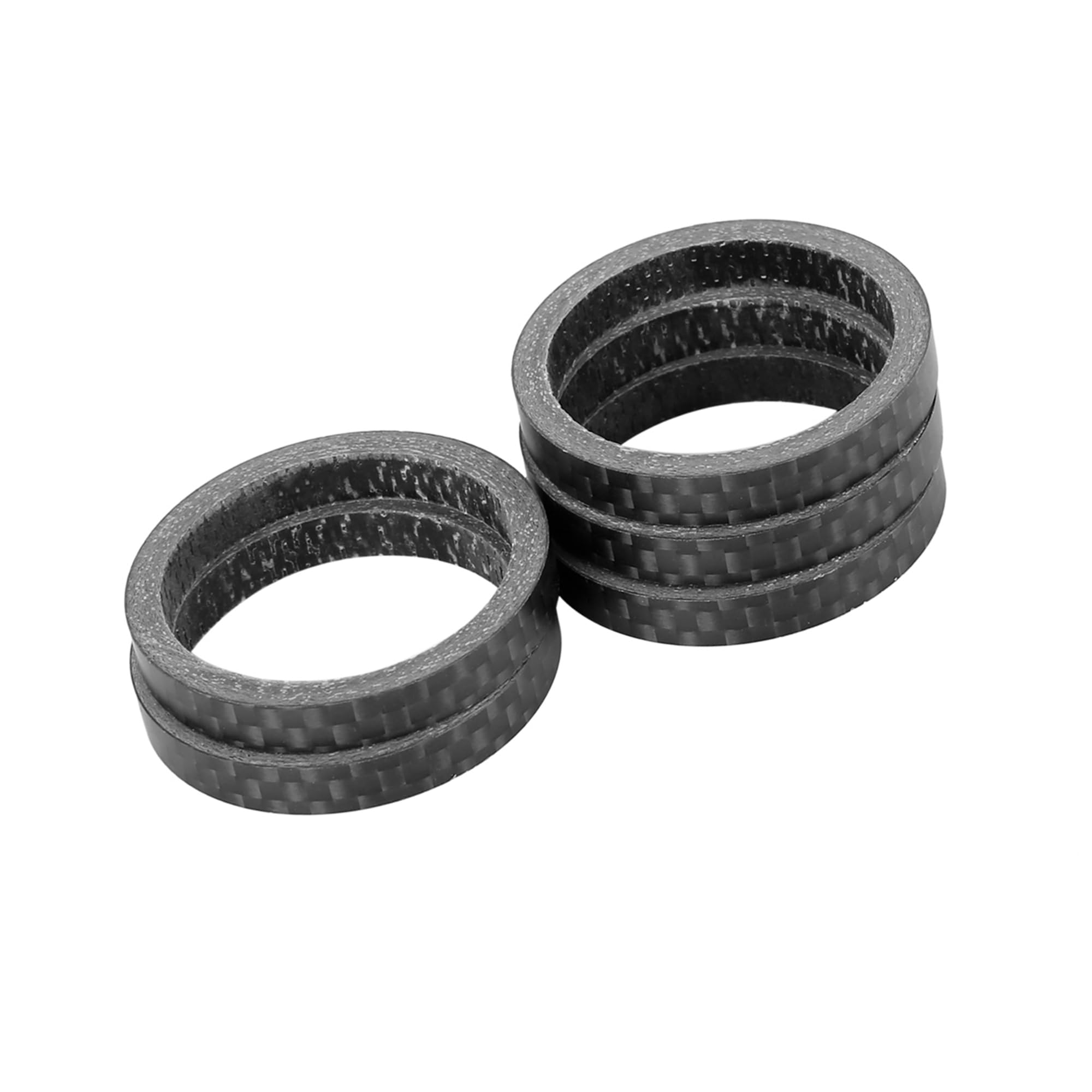 A ABSOPRO 5pcs Headset Spacer Matte Black Fit 1 1/8 Inch Stem for Bikes 5mm Item Replacement