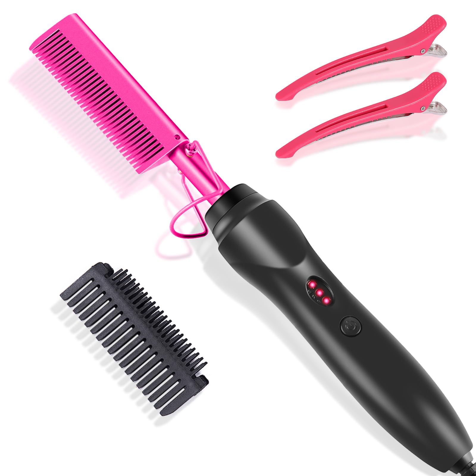 Photo 1 of Electric Hot Comb for Wigs, Straightening Comb, Plug-In Hair Straightener for Black Hair