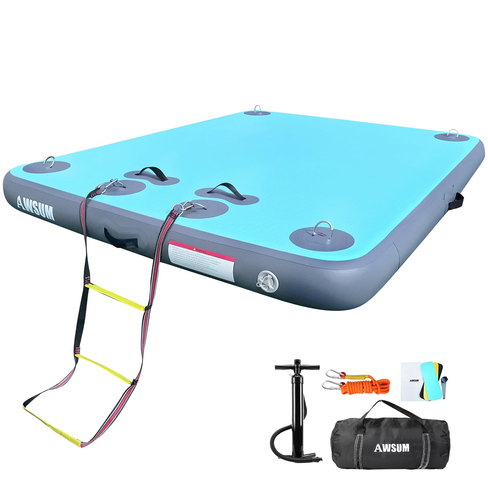 AWSUM Inflatable Floating Dock Air Dock Platform, 6ft Non-Slip ...