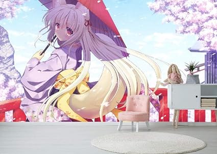 Sktyee 3d Fleur De Cerisier Kimono Cat Girl Japon Anime